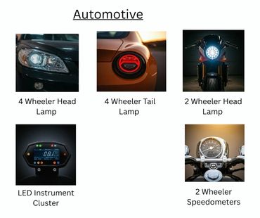 Vehicle head lamps, tail lamp and instrument-cluster components shown on the current KVMG website