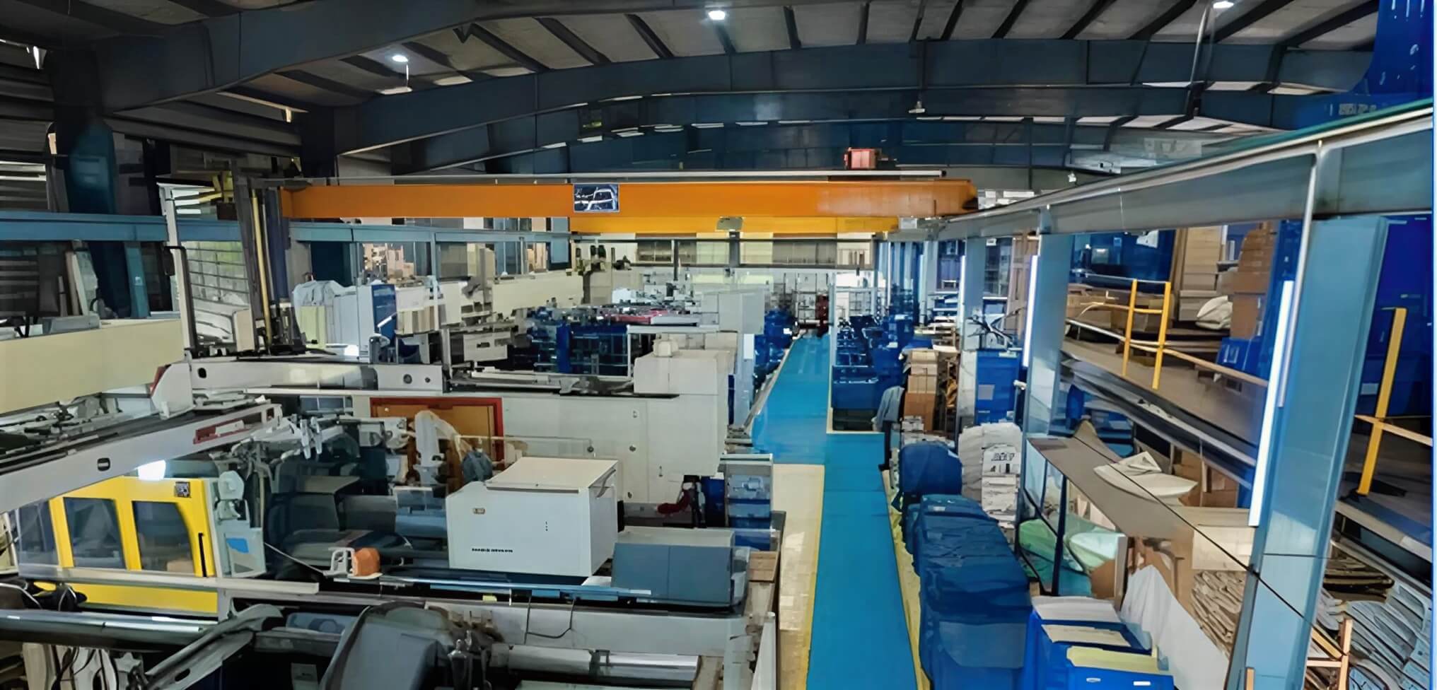 Injection moulding machines on the factory floor